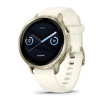 Garmin Venu 4 - 41 mm, Lunar Gold with Bone Silicone Band
