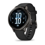 Garmin Venu 4 - 41 mm, Slate with Black Silicone Band