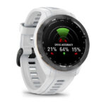 Garmin Approach S70 42mm White Ceramic Bezel with Powder Gray Silicone Band - Image 2