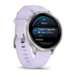 Garmin Venu 4 - 41 mm, Silver with Periwinkle Silicone Band - Image 2