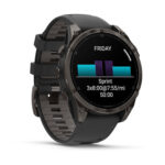 Garmin fenix 8 - 47mm AMOLED Sapphire, Carbon Gray DLC Titanium with Black/Pebble Gray Silicone Band - Image 2