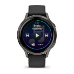 Garmin Venu 4 - 41 mm, Slate with Black Silicone Band - Image 2