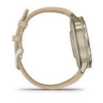 Garmin Venu 4 - 41 mm, Lunar Gold with Bone Silicone Band and Light Sand Leather Band - Image 2